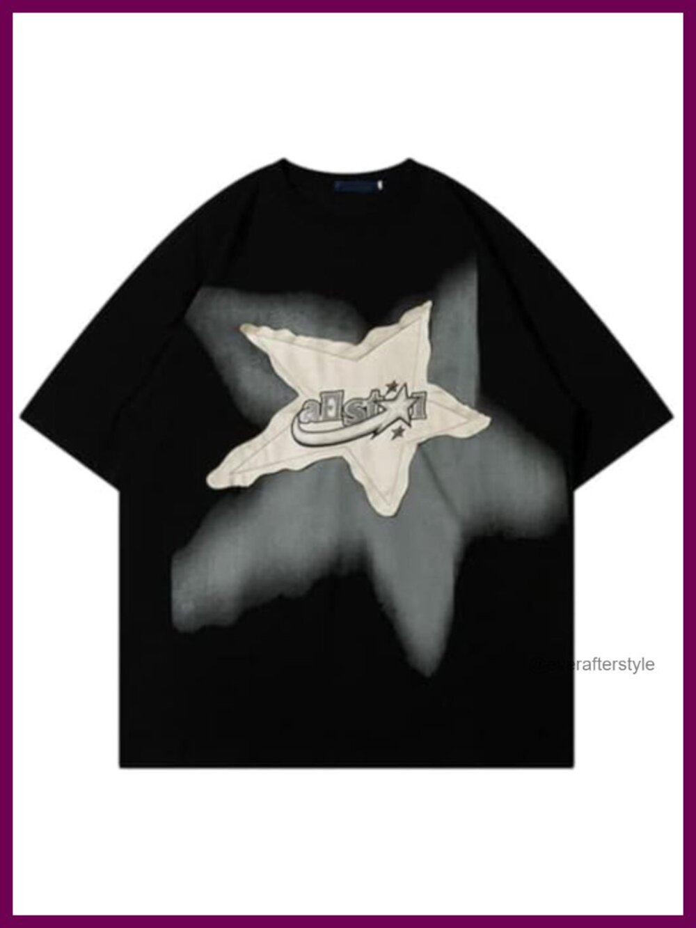 Oversized Y2K Graphic Tee Short Sleeve Boat Neck Unisex Streetwear